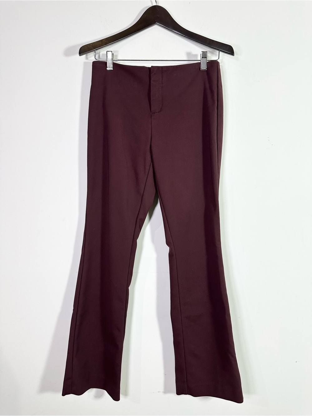 Ecru Burgundy Red Mid Rise Trouser Pants